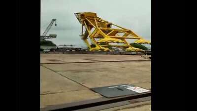 At least 10 killed as crane collapses over workers at Hindustan Shipyard in Visakhapatnam