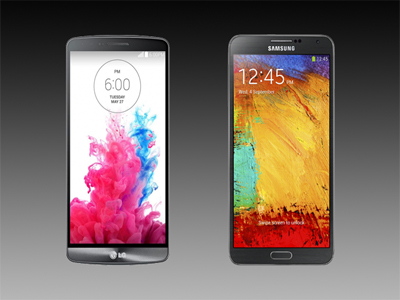 Multitasking on mobile devices: Samsung, LG G3, Huawei Ascend Mate2