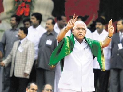 B.S. Yeddyurappa sworn in as Karnataka chief minister