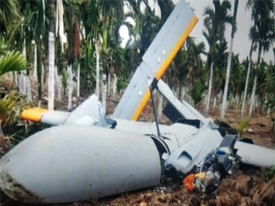 DRDO unmanned aerial vehicle crashes in farmland in Karnataka, none injured