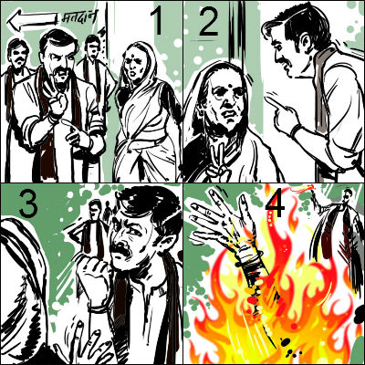 65-year-old woman torched for not voting Shiv Sena; battles for life at Nashik hospittal