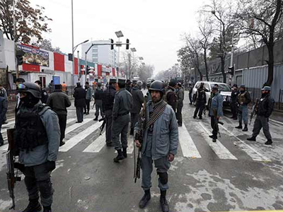 Suicide car bomber hits Afghan capital, at least four wounded