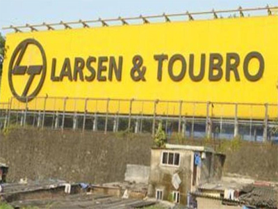Larsen & Toubro gains on heavy volumes
