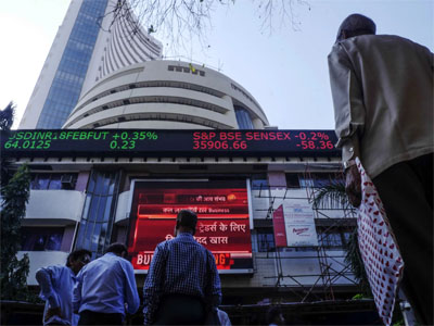 Sensex snaps two week winning streak, slips 45 points