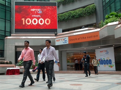 Nifty ends above 10k for first time ever, Sensex closes at record high too