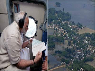 PM Narendra Modi announces Rs 500 crore relief for flood-hit Bihar after aerial survey