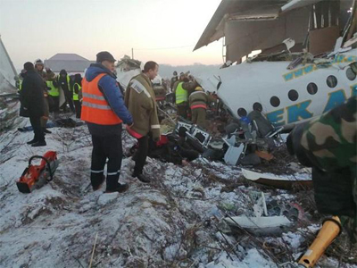 Bek Air plane with 100 on board crashes in Kazakhstan, 14 killed