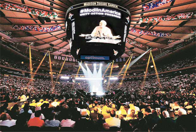 Modi's piles on charm at Madison Square Garden