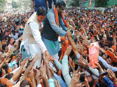 BJP-IPFT alliance surges ahead in Tripura, Cong leading in Meghalaya