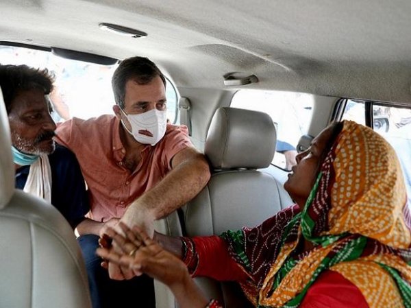 Rahul Gandhi meets family of minor girl raped, killed in Delhi's Nangal