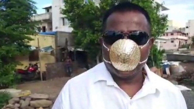 Gold standard of protection: Pune man gets mask made of gold worth Rs 2.89 lakh