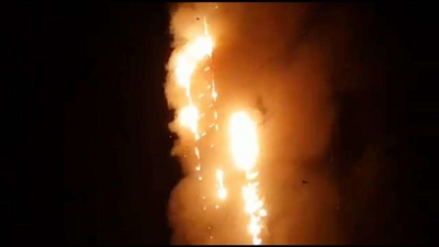 Massive fire engulfs building in UAE's Sharjah, no casualties reported